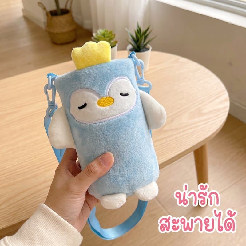 COD กระเป๋าใส่แก้วน้ำ นุ่มนิ่ม สายสะพายปรับได้ กันร้อน กันลื่น เด็ก พกพา ไปโรงเรียน เดินทาง รูปที่ 4