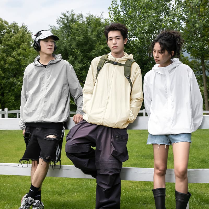 YOOSTRY เสื้อกันแดดผู้ชาย UPF100+ กันUVสูง ระบายอากาศดี มีฮู้ด ไซซ์ M-4XL รูปที่ 7