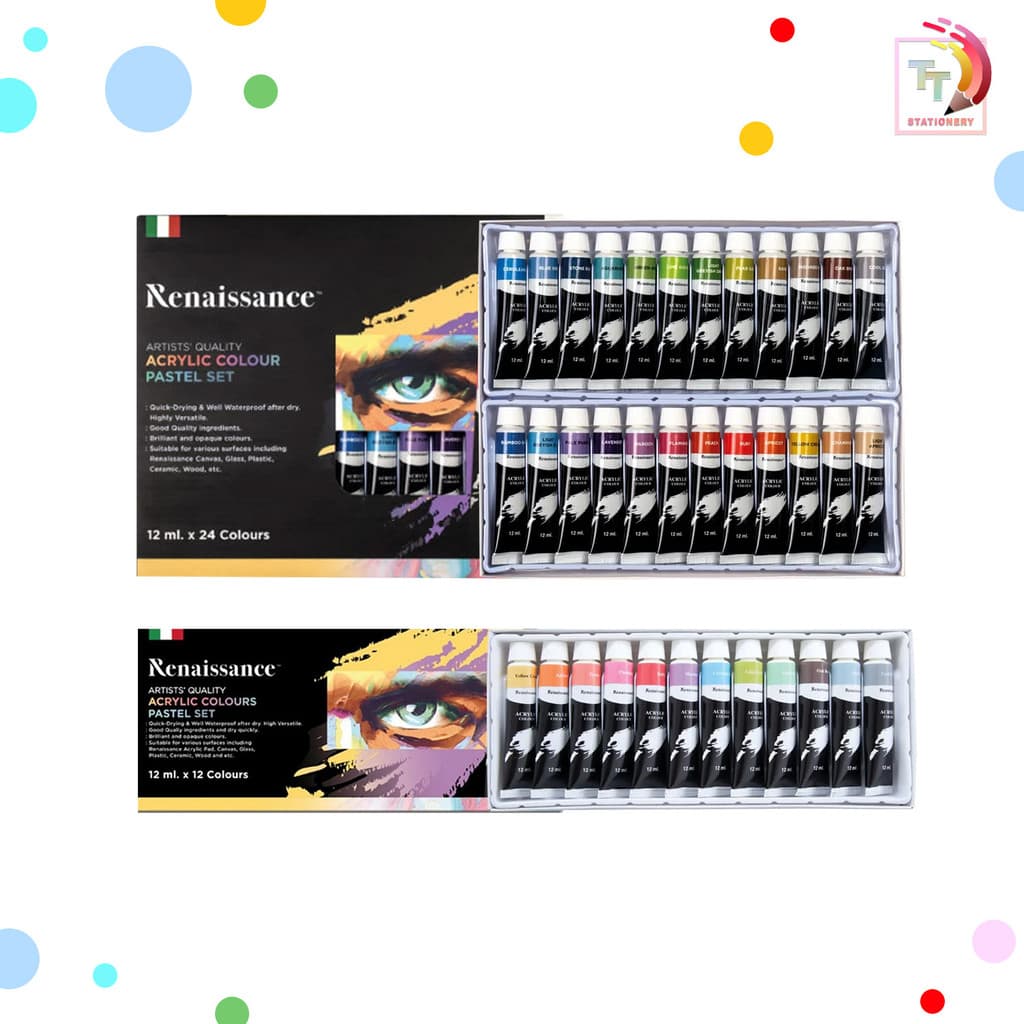 Renaissance ชุดสีอะคริลิค เรนาซองส์ ขนาด 12สี และ 24 สี รูปที่ 4