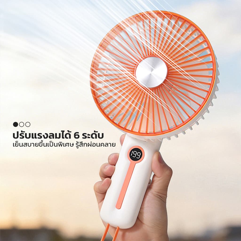 LOFTHOME พัดลมขนาด 6 นิ้ว 3in1 มัลติฟังก์ชัน พร้อมหน้าจอแสดงผล LED เสียงเงียบ รูปที่ 8