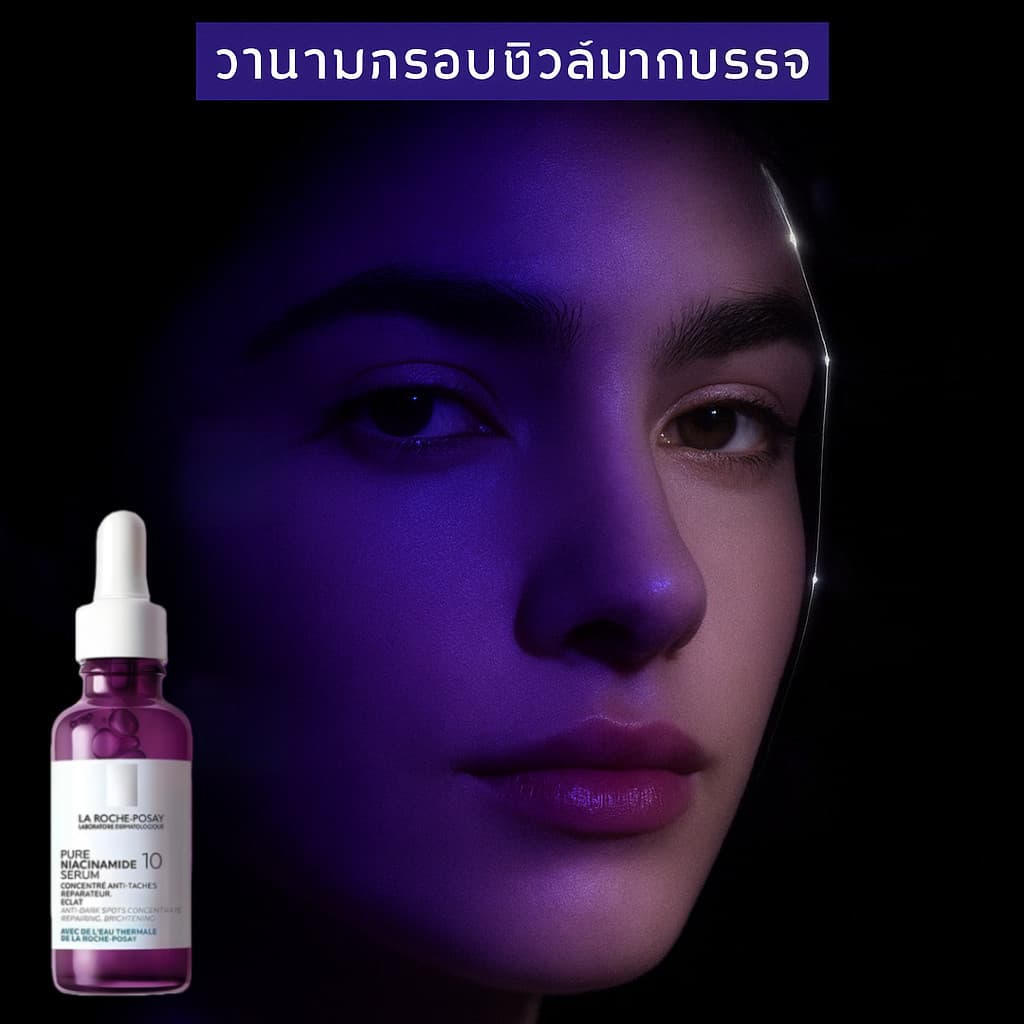 La Roche-Posay Niacinamide 10% Serum เซรั่มลดจุดด่างดำ ผิวกระจ่างใส เรียบเนียน ฟื้นบำรุงผิวอย่างอ่อนโยน รูปที่ 3