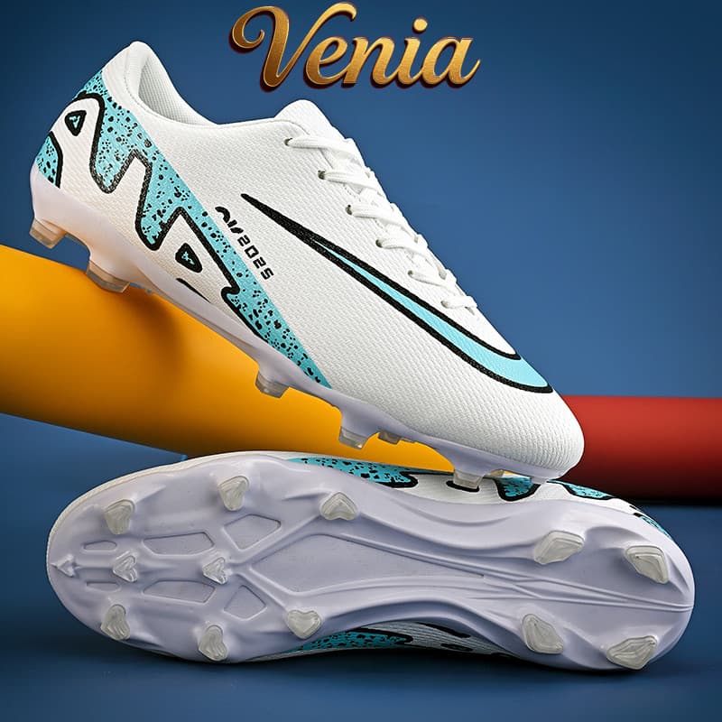 venia มากรองเท้าฟุตบอล สตั๊ด เด็กและผู้ใหญ่ สีเจ็บ ไซค์ 32-46 รองเท้าฟุตซอล รูปที่ 1