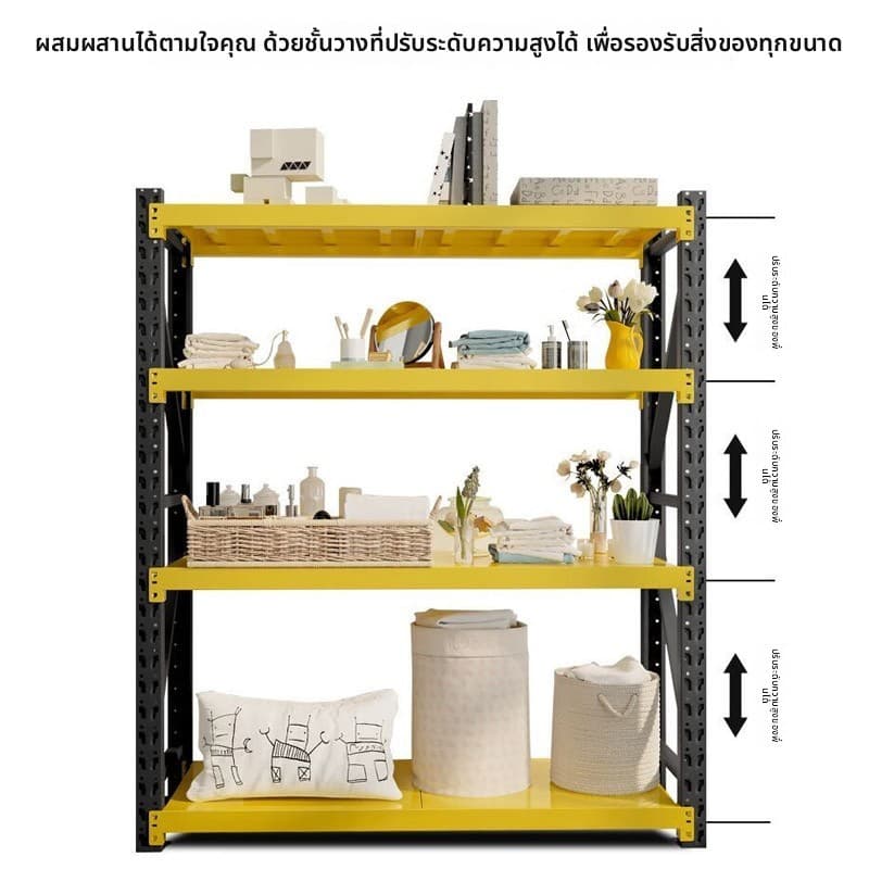 โกดังสินค้าชั้นวางชั้นวางชั้นวาง,ป้องกันสนิมเหล็กรีดเย็นโหลดสูง-แบริ่ง,ขนาดใหญ่120/150/200ซมสีต่างๆม รูปที่ 3
