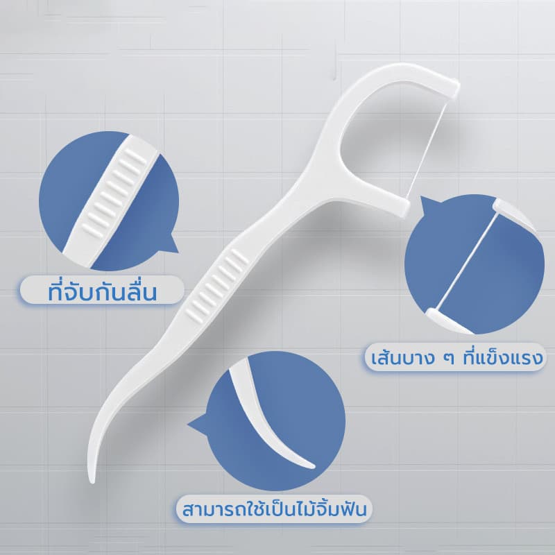 ไม้จิ้มฟัน ไหมขัดฟัน ชนิดด้าม แปรงขัดซอกฟัน สำหรับพกพา รูปที่ 4