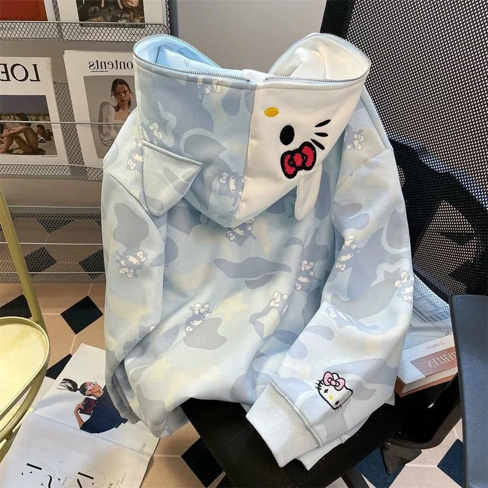 เสื้อสเวตเตอร์สำหรับผู้หญิงในฤดูใบไม้ผลิและฤดูใบไม้ร่วง ดีไซน์สวยงาม แบบขี้เกียจแจ็คเกะ รูปที่ 1