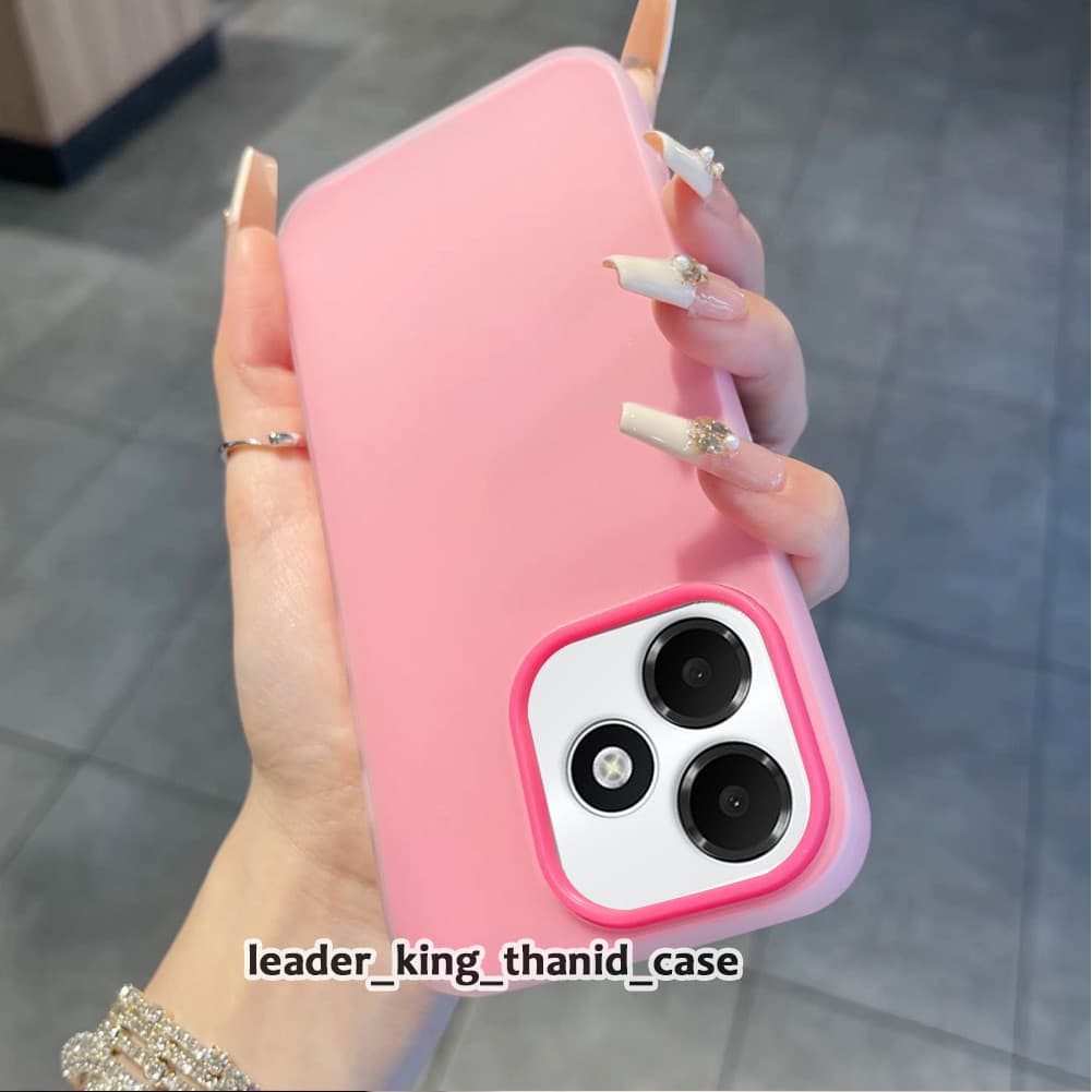 เคสมือถือ สำหรับ OPPO A6C A6S A6X A6T Pro A6 4G/5G เคส2ชั้น สีพื้นพาสเทล สีสันสดใส ป้องกันกระแทกดี เปิดเลนส์กล้อง 057 รูปที่ 1
