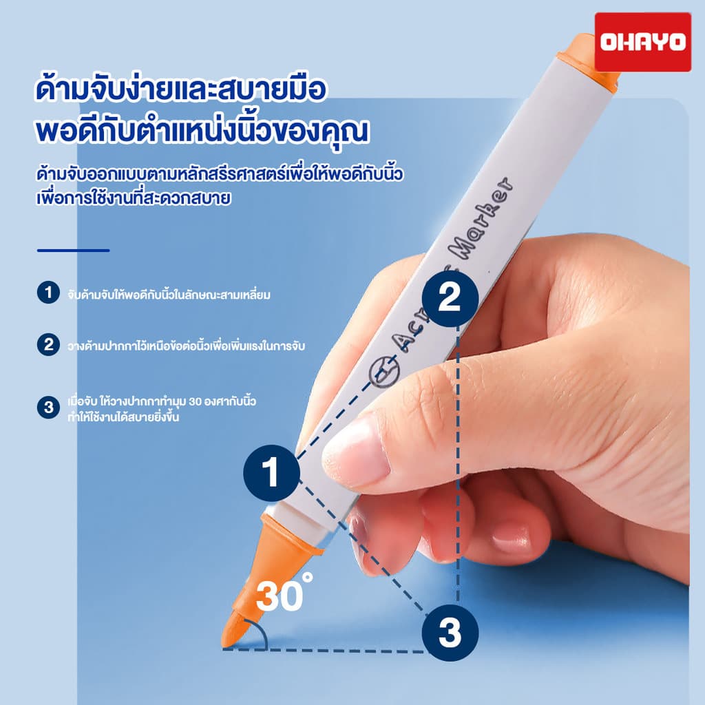 ปากกาอะคริลิค ปากกามาร์กเกอร์อะคริลิค 12/24/36/48/60/80สี สามารถเขียนบนแก้ว พลาสติก หรือโลหะได้ marker pen รูปที่ 3
