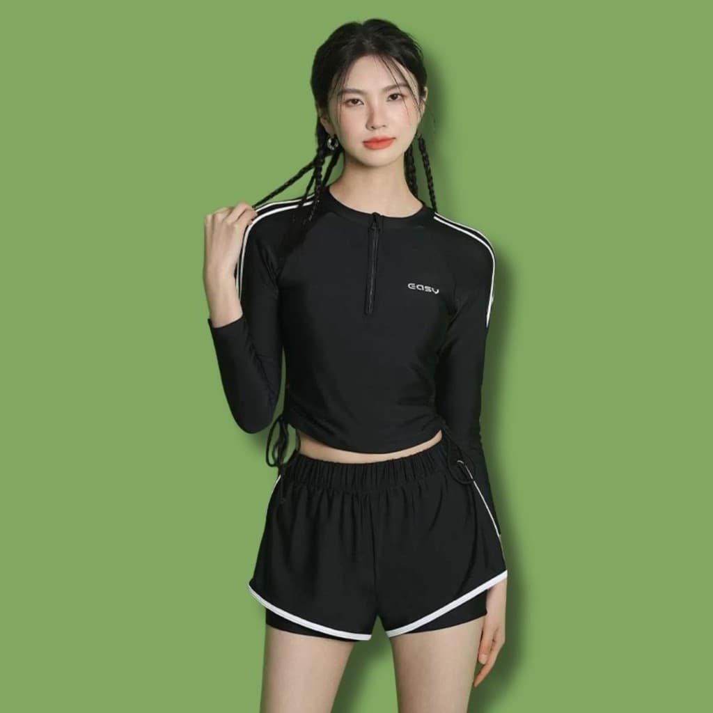 SEA MAID ชุดว่ายน้ำหญิง ชุดว่ายน้ำเกาหลี ชุดว่ายน้ำ2ชิ้น มีไซส์ M-XL | น้ำหนัก 40-65 กก. Y260 รูปที่ 2