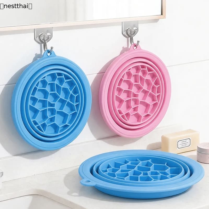 nestthaiice bath อ่างล้างหน้า ซิลิโคนพับได้ ถาดน้ำแข็งในตัว ยกกระชับผิวหน้า รูขุมขนเบียด คลายร้อน 2สี รูปที่ 4