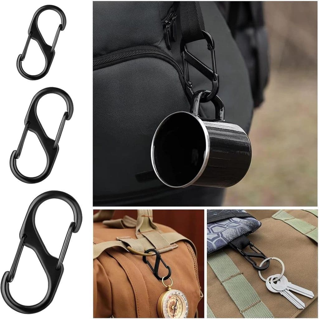 BLIVO ตะขอคาราบิเนอร์ ตัว S | แพ็ค 1 ชิ้น 50mm| DIY Carabiner ตะขอเซฟตี้ ห่วงกุญแจ ห่วงแขวนพร้อมตัวล็อค keychain รูปที่ 3
