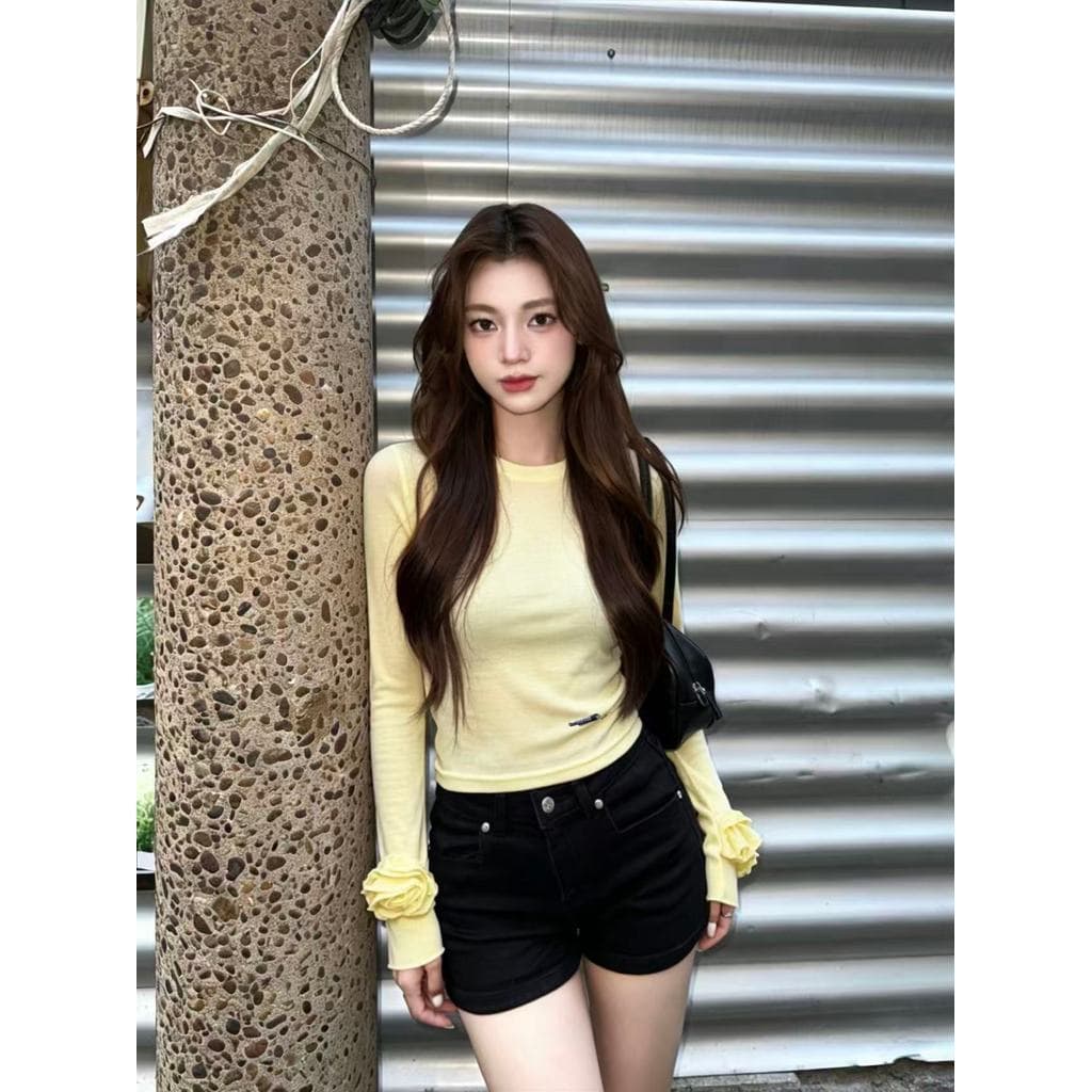 wooha shopเสื้อแขนยาวกันแดดสำหรับไปทะเล ดีไซน์ลายดอกไม้โปร่งแสง ช่วยให้ดูผอมเพรียวและสวยงาม รูปที่ 2