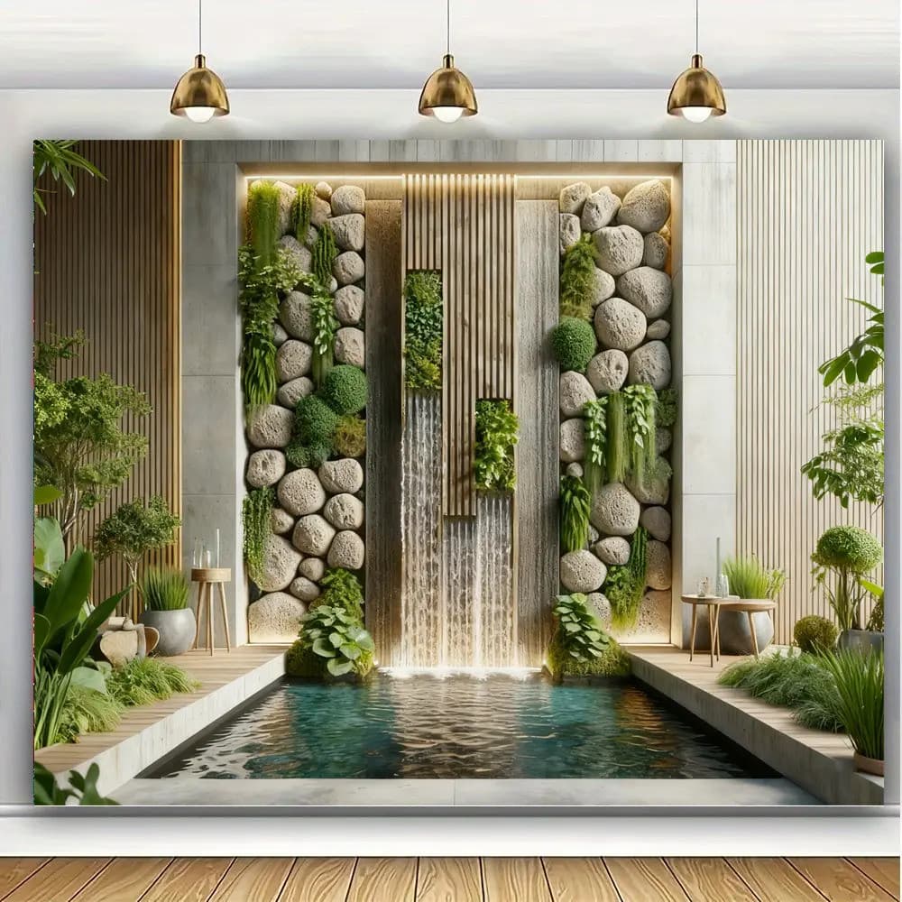 Agirl Greenery Display ผ้าพื้นหลังตกแต่ง สูงสุด เหมาะสำหรับห้องนอนและห้องนั่งเล่น
