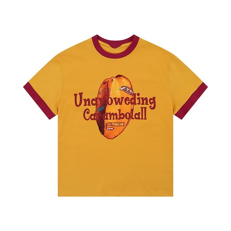 เสื้อยืดกราฟิกผลไม้ย้อนยุค เป่าหลงซิน พร้อมการออกแบบแบบล็อคสีสําหรับสวมใส่ในช่วงฤดูร้อนแบบสบาย ๆ รูปที่ 6