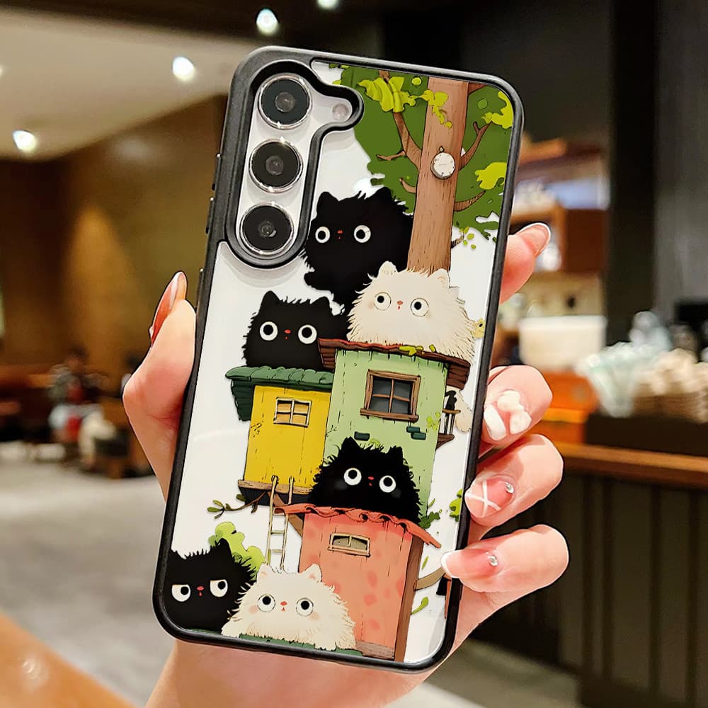 INS เคส For Samsung A57 A07 A56 A37 A17 A05S A55 A16 A54 A34 A36 A06 A35 S24 S23 S26 S25Ultra FE อะคริลิกฝ้า เคสโทรศัพท์ รูปที่ 2