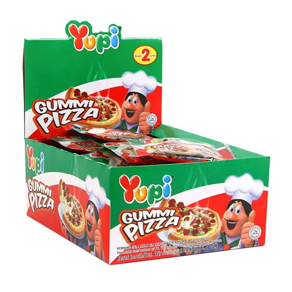 ยูปี้กัมมี่ พิซซ่า 8 กรัม. X24 YUPI GUMMY PIZZA 8G. X24 รูปที่ 1