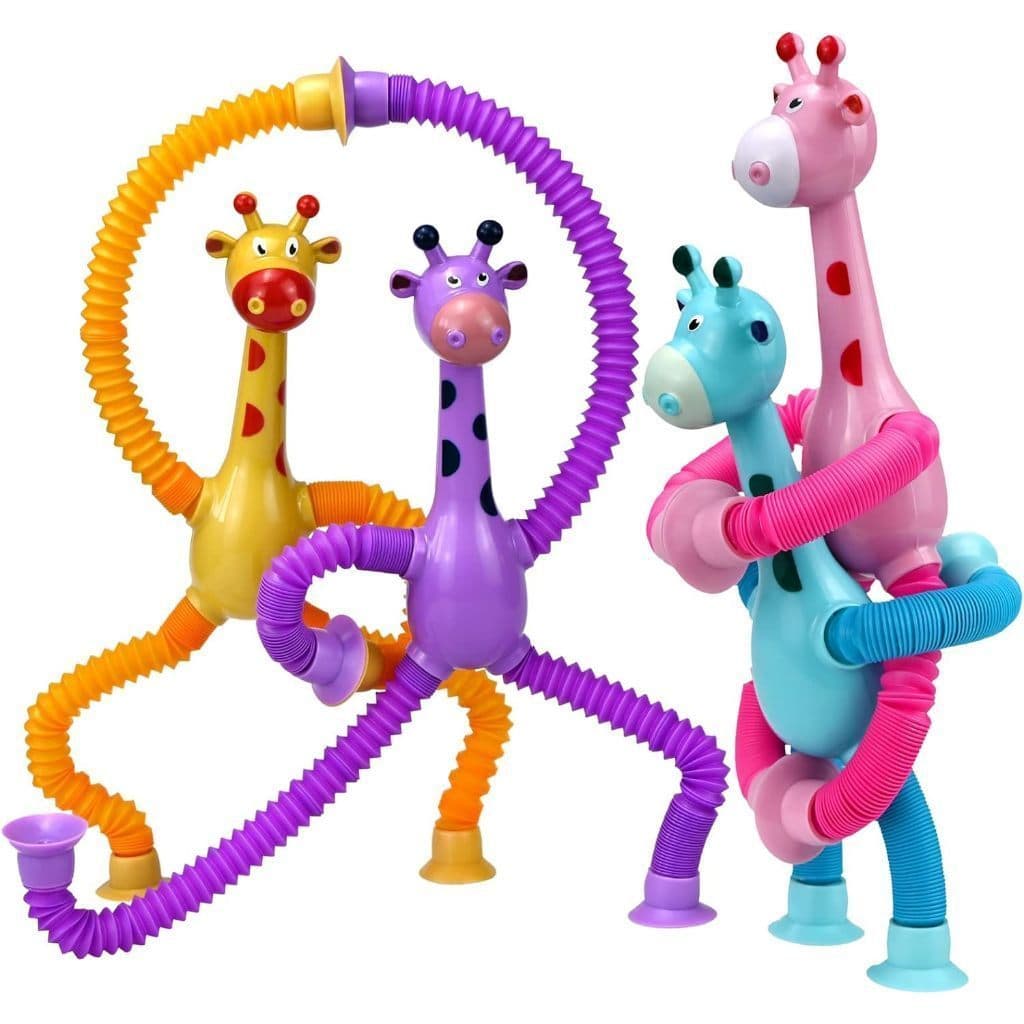 JoyToys ของเล่นเด็ก แบบยืดหดได้ ของเล่นบีบอัดรูปยีราฟ รูปที่ 1