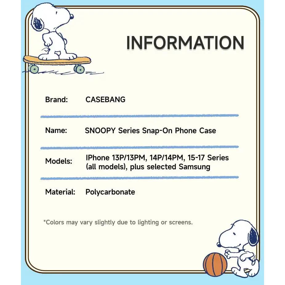 CASEBANG Snoopy 2.0 Series เคสแม่เหล็ก ImagiSnap เข้ากันได้กับ Samsung S26U/S26+/S26/S25U/S24U/S24+/S24 ด้านหลังแบบถอดเปลี่ยนได้, การป้องกันการตกกระแทกทหาร รูปที่ 8