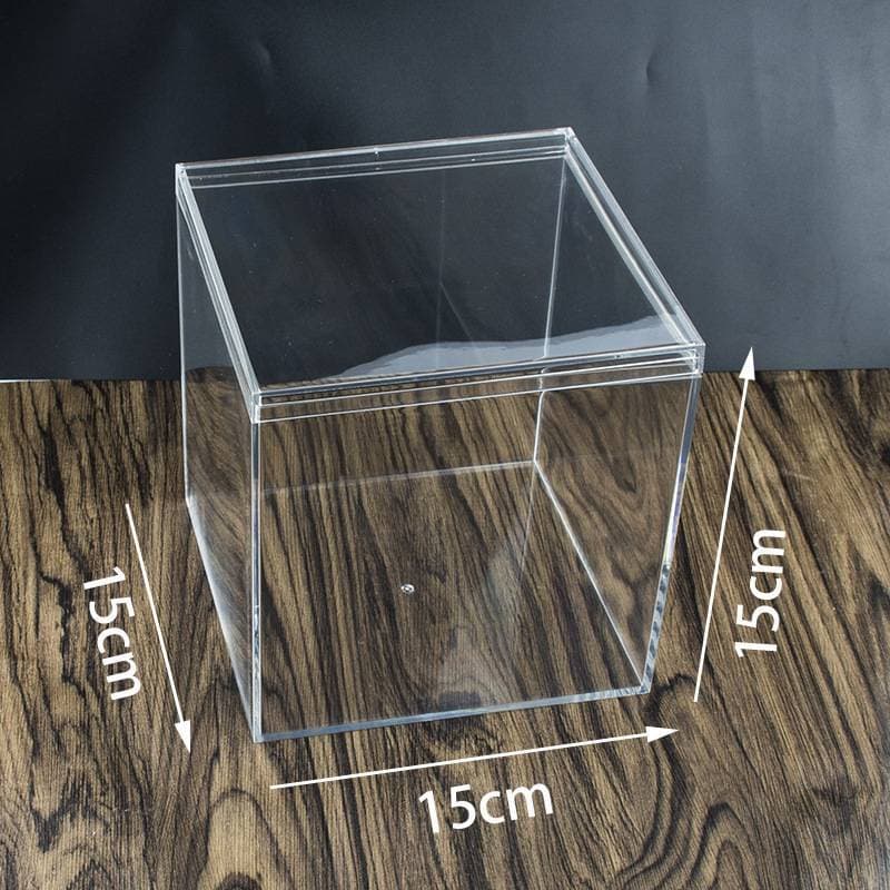 กล่องพลาสติกใสสูงทรงสี่เหลี่ยม Betta Breeding Box Mini Candy Slime Crystal Mud Paaging Box รูปที่ 4