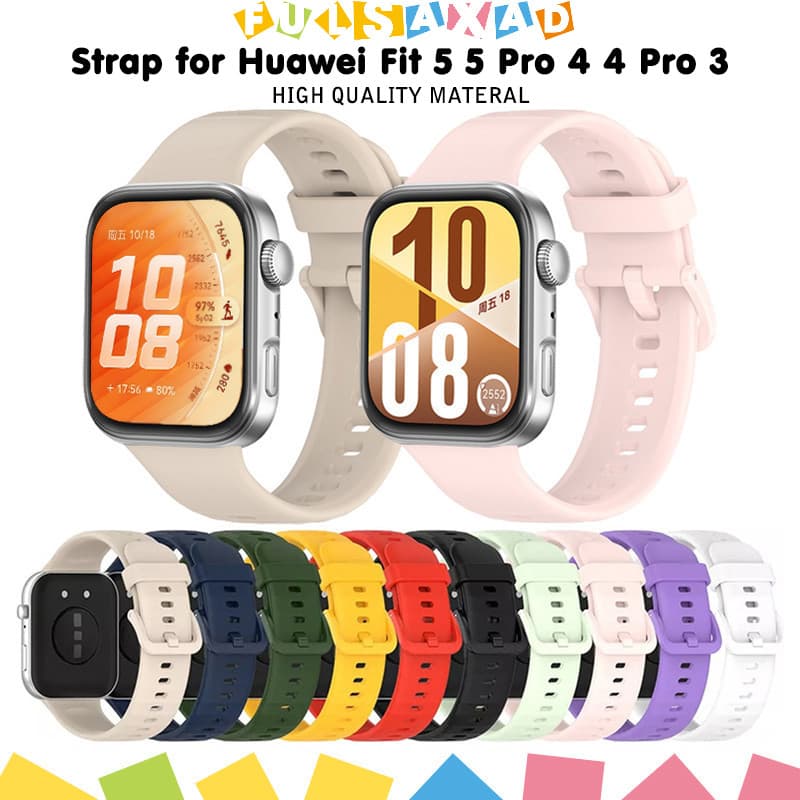 สายซิลิโคน for Huawei Watch Fit 5 4 3 / 5 Pro / 4 Pro สายรัดข้อมือยางกีฬาที่สามารถเปลี่ยนได้ อุปกรณ์เสริม รูปที่ 1