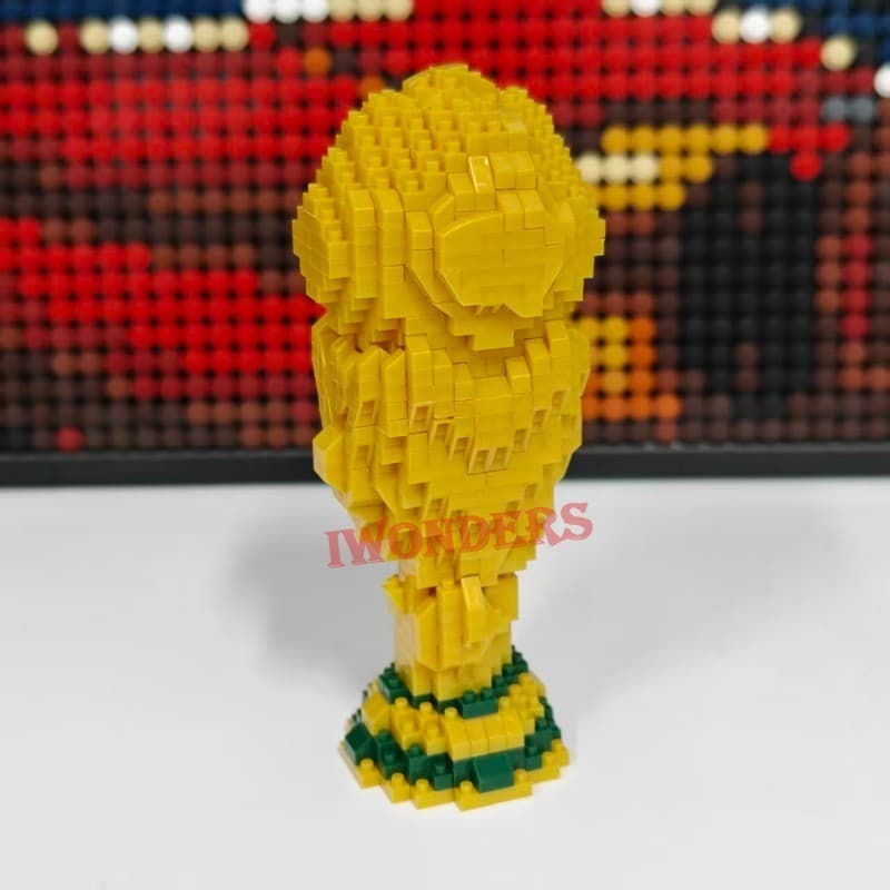 FIFA,Trophy,บล็อกตัวต่อฟุตบอล,ถ้วยโลก,บูตทอง,เครื่องประดับ,ของขวัญของเล่นสําหรับเด็ก รูปที่ 6