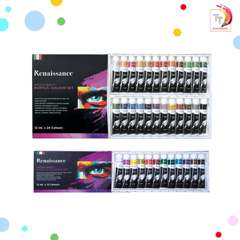 Renaissance ชุดสีอะคริลิค เรนาซองส์ ขนาด 12สี และ 24 สี รูปที่ 5