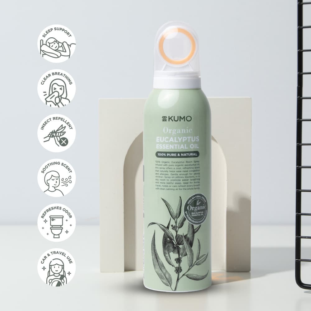 KUMO EUCALYPTUS ROOM SPRAY 200ml. สเปรย์ปรับอากาศ ช่วยไล่ยุ่ง และช่วยให้หลับสบายด้วยกลิ่นยูคาลิปตัส รูปที่ 6
