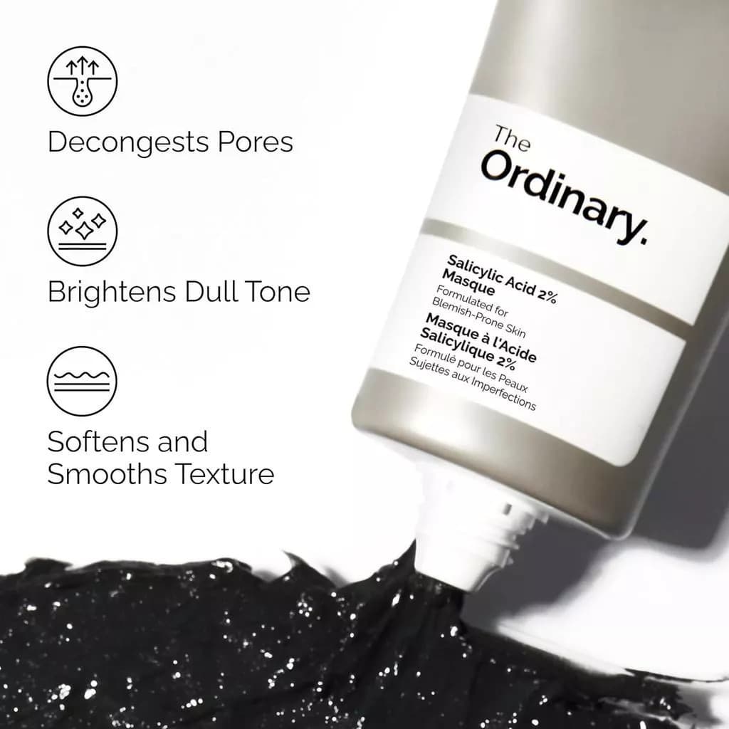 The Ordinary Salicylic Acid 2% Masque 50ml มาสก์โคลนลดสิว ทำความสะอาดรูขุมขนล้ำลึก คุมมัน ผิวเรียบเนียน กระจ่างใสขึ้น รูปที่ 4
