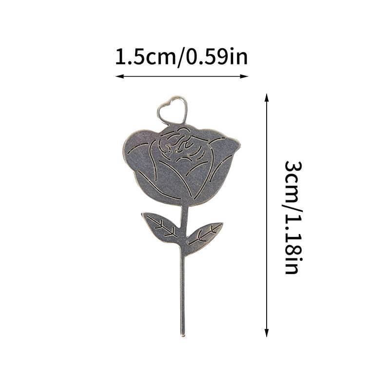 2 ชิ้น/เซ็ต Rose Shape เข็มสแตนเลสสําหรับสมาร์ทโฟนซิมการ์ดถาดกําจัด Eject Pin Key เครื่องมือ Universal Thimble รูปที่ 5