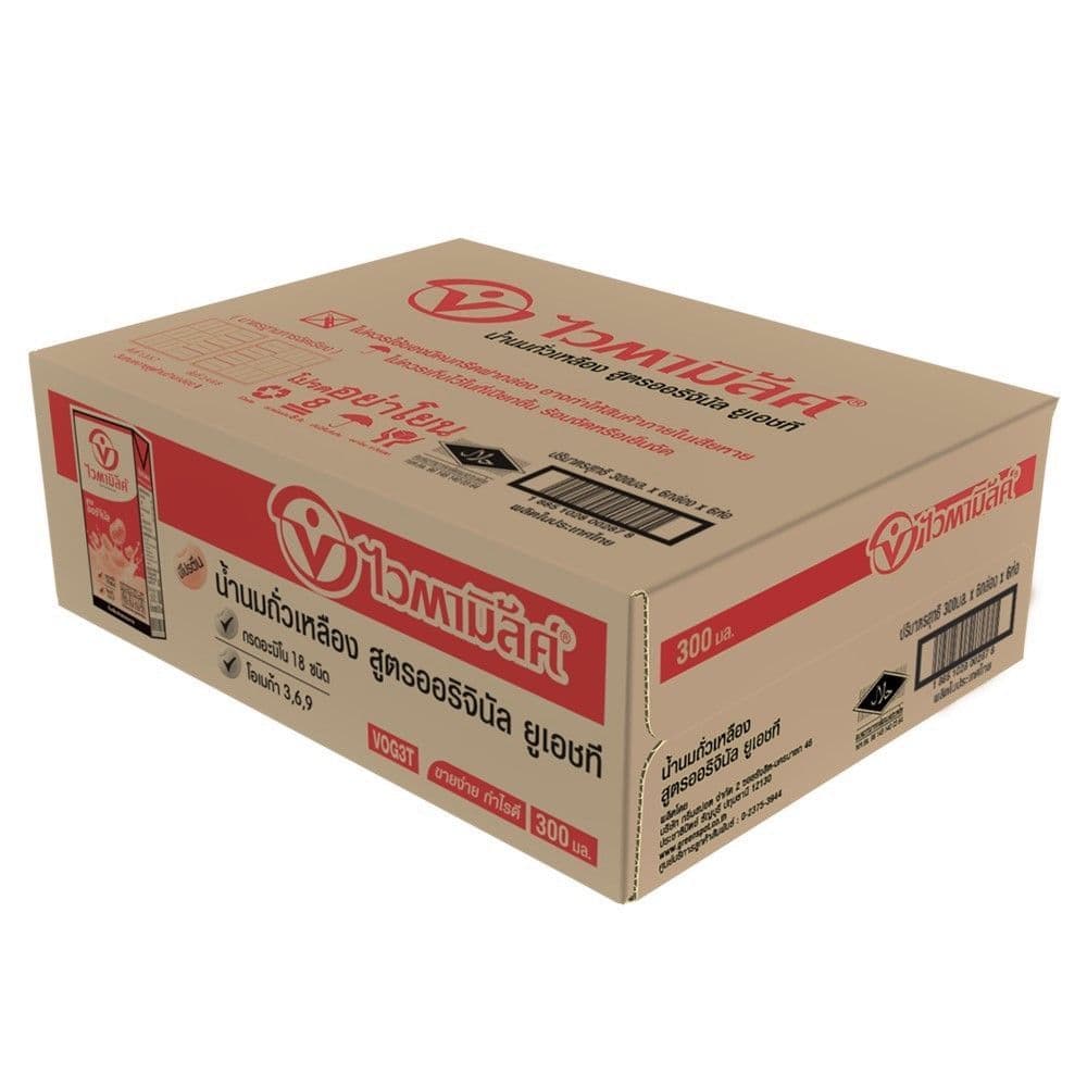 ไวตามิลค์สูตรออริจินัลยูเอชที300มล. แพ็ค 36 VITAMILK ORIGINAL SOYMILK UHT 300ML. PACK 36 รูปที่ 1