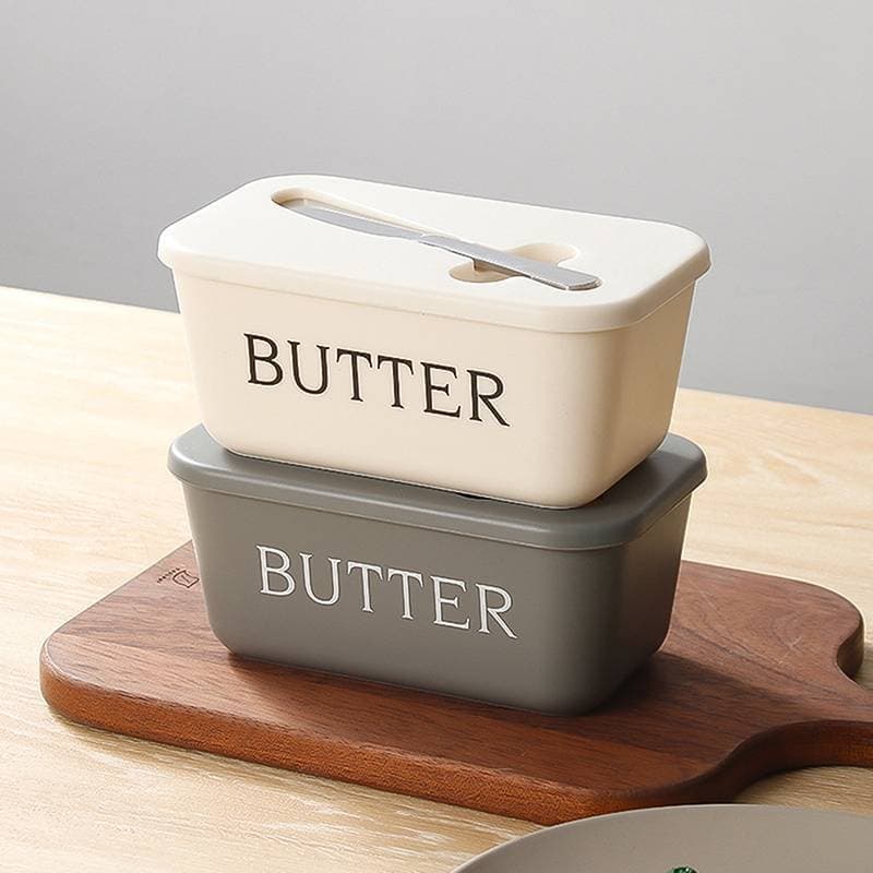 Butter Container Food Grade PP Box ร้านอาหารปิดผนึกกล่องเก็บชีสจานพร้อมมีดเครื่องตัดเนย Butter Tableware รูปที่ 3