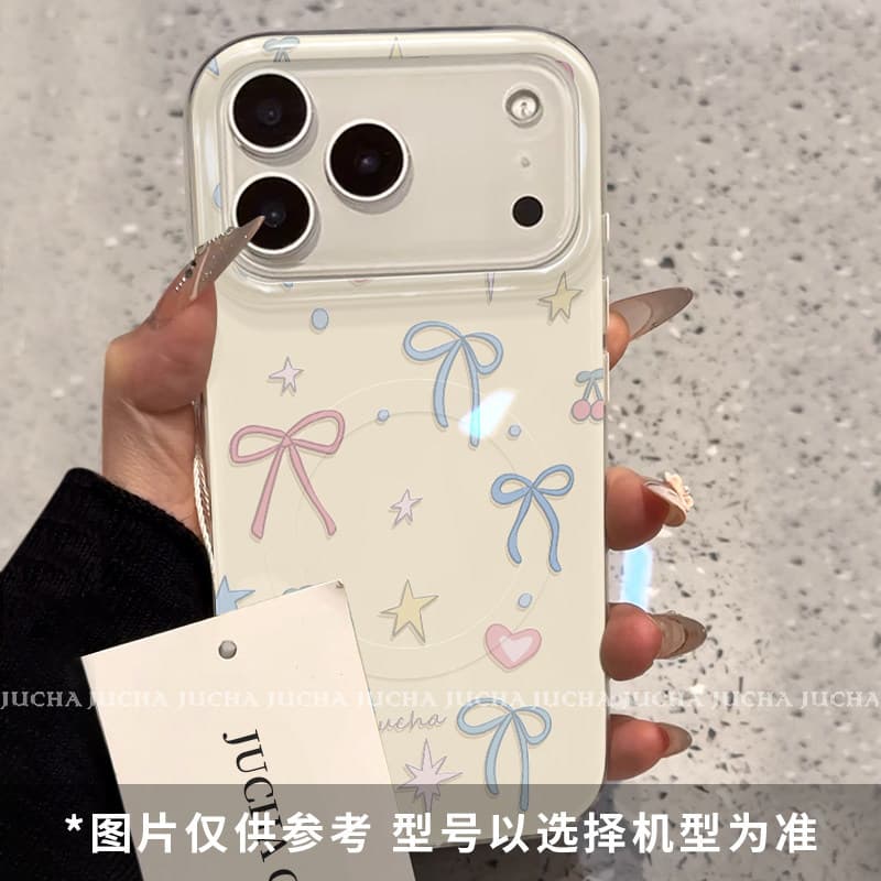 เคสแม่เหล็ก Bowknot Love Heart ขาตั้งพับ Samsung S26 S22 S23 S24 S25 ultra Girl S25FE ใหม่เคสโทรศัพท์ป้องกันกรณี S24FE รูปที่ 3