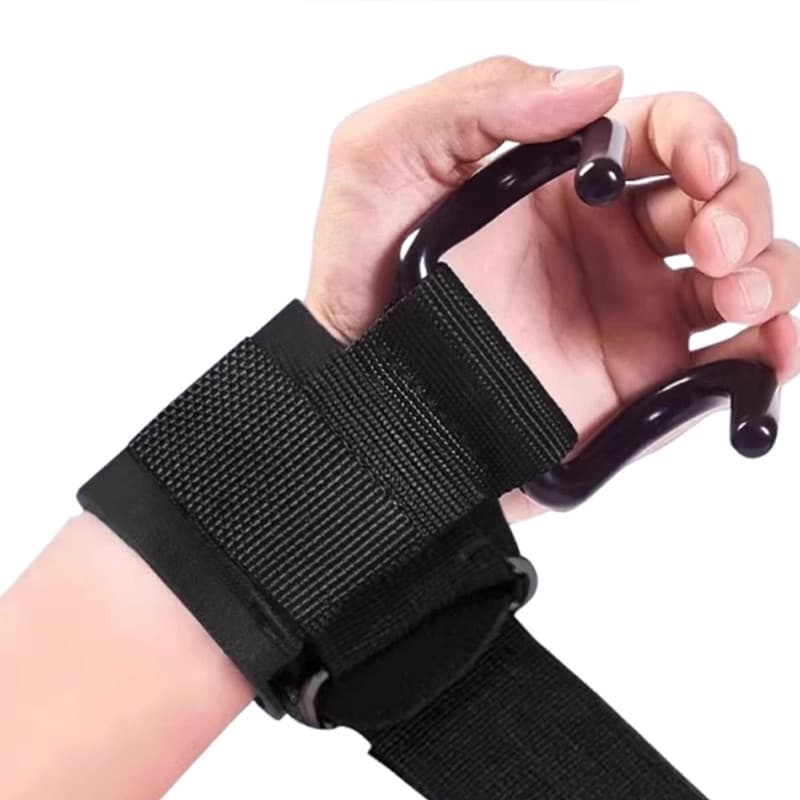 1 คู่ ตะขอมือยกบาร์ข้อมือ แถบแนวนอน อุปกรณ์กีฬา การฝึกความแข็งแรง Sports accessories รูปที่ 6