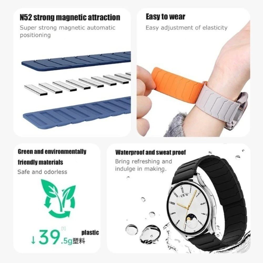 เคสTPUแบบนุ่ม + สายซิลิโคนแม่เหล็กสําหรับXiaomi Redmiนาฬิกา 5 Active/LiteสําหรับXiaomi Redmiนาฬิกา 3 Active/Liteสร้อยข้อมือ รูปที่ 4