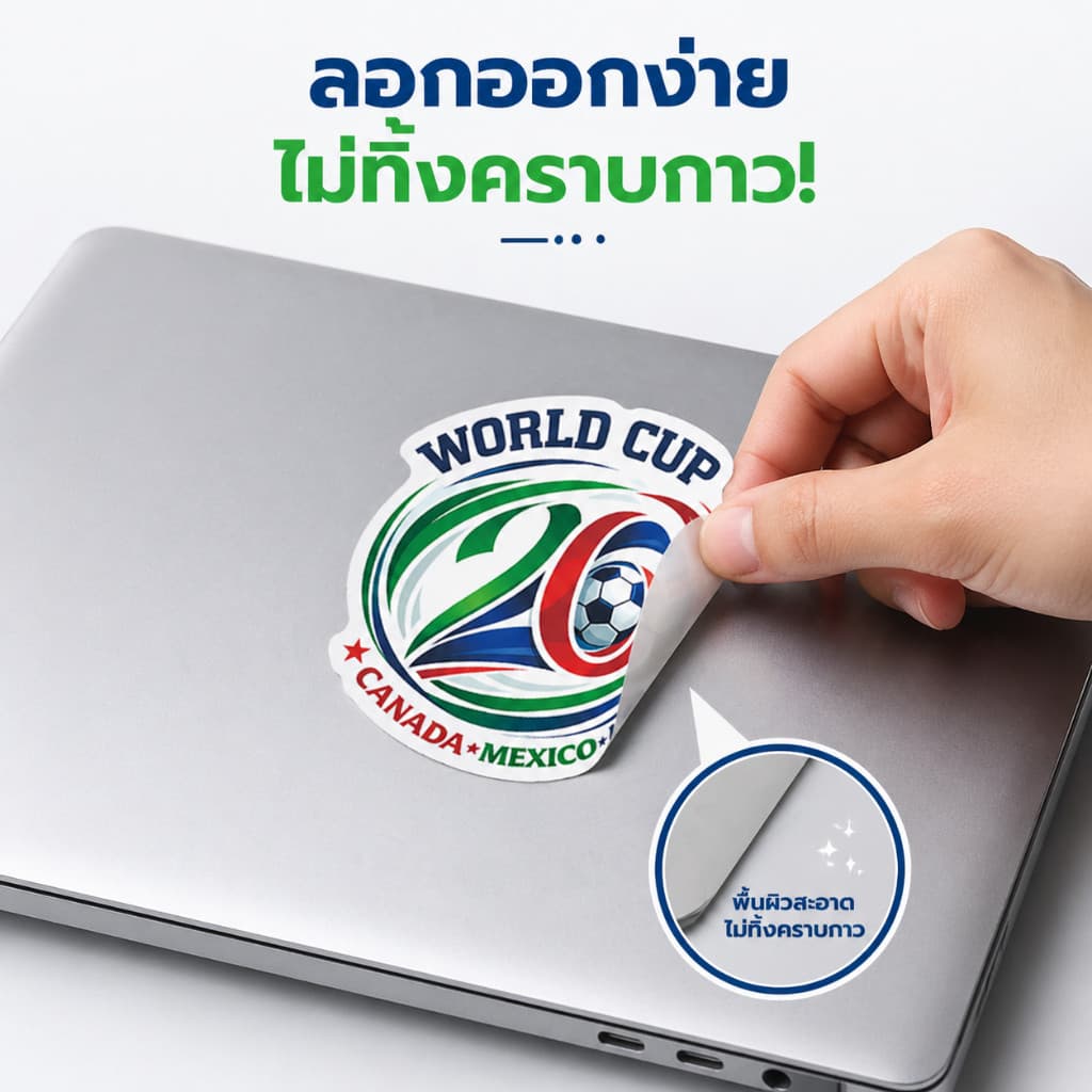 NikiHome สติ๊กเกอร์ ฟุตบอลโลก 2026 World Cup สติ๊กเกอร์กันน้ำ ผิวด้าน ติดแก้วน้ำ กระเป๋าเดินทาง รูปที่ 2