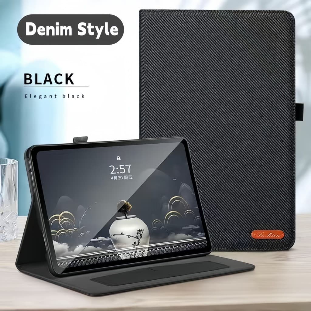 กรณี Redmi Pad2 9.7 นิ้ว เคสแท็บเล็ต ผ้าDenimสไตล์ฝาครอบการ์ดกันกระแทกซิลิโคนด้านหลังสําหรับXiaomi Redmi Pad 2 SE 9.7 นิ้ว 4G Wi-Fi รูปที่ 1