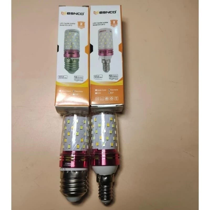 หลอดไฟข้าวโพด LED ขั้วE27 ขั้วE14 12W ประหยัดไฟ สีขาว สีวอร์ม สี4000K 3สี เม็ดLED60ดวง BuildCore รูปที่ 3