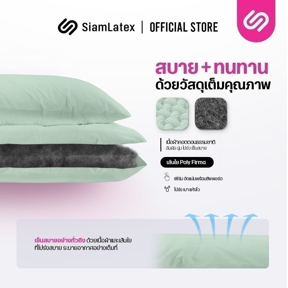 Siamlatex ที่นอนปิคนิคเย็น รุ่น Frio Firm ให้ความเย็นสบายตลอดการใช้งาน พับเก็บ พกพาสะดวก รูปที่ 4