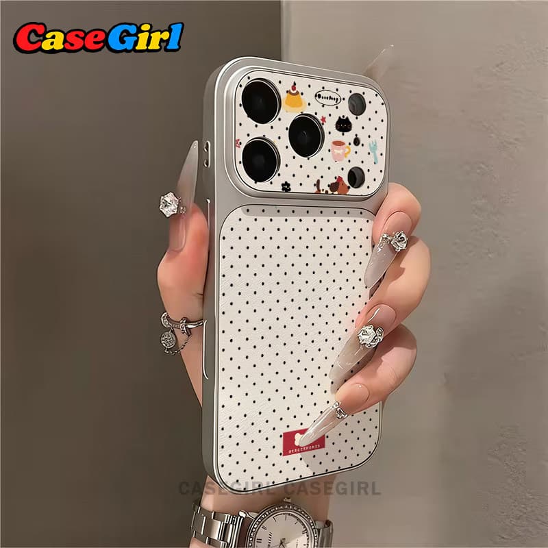 เคสไอโฟน iPhone 15 11 13 16 17 14 12 Pro Max 16 15 14Plus คิ้วฮิต ลายจุดด่างดำสุนัขน่ารัก อินส์ กันกระแทก รูปที่ 4