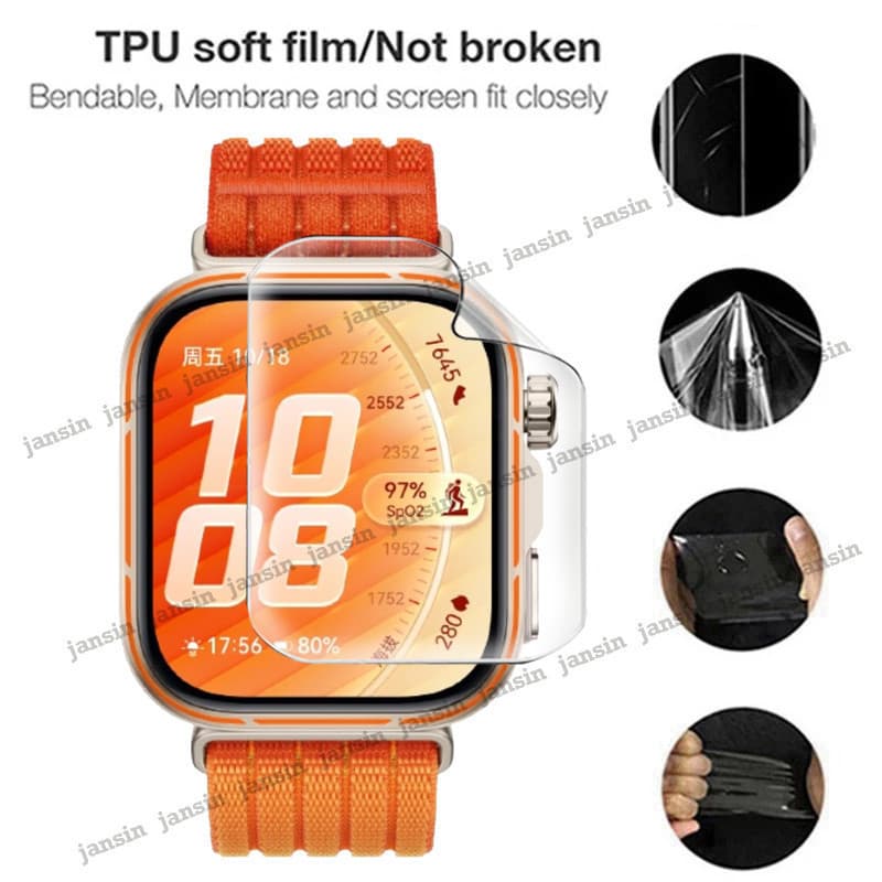 ฟิล์มไฮโดรเจล 1-3PCS ฟิล์มป้องกันหน้าจอ สําหรับ Huawei Watch Fit 5 5pro Films รูปที่ 8