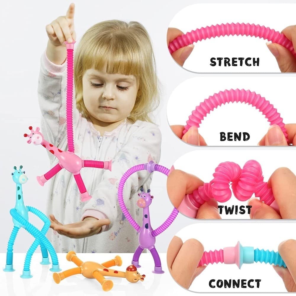 JoyToys ของเล่นเด็ก แบบยืดหดได้ ของเล่นบีบอัดรูปยีราฟ รูปที่ 6