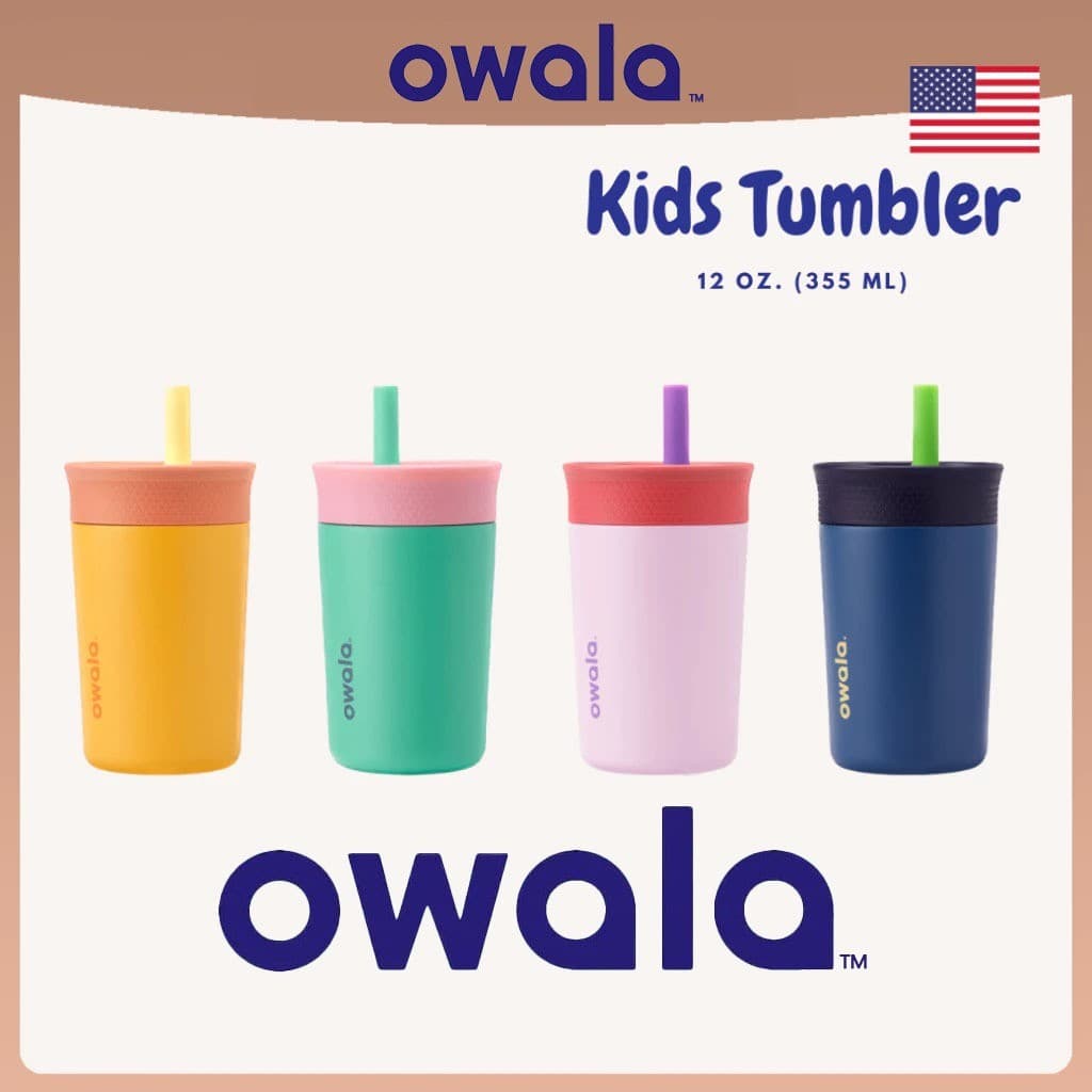 Owala Kids' Tumbler 12oz แก้วเก็บเย็นสแตนเลสสำหรับเด็ก ของแท้นำเข้า สีน่ารักมาก! รูปที่ 1