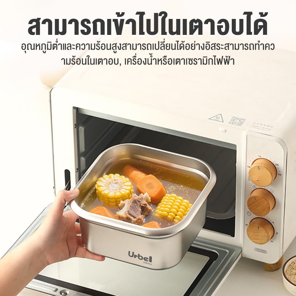 หม้อทอดสแตนเลส 304 หม้อทอดลึกสี่เหลี่ยม สไตล์ญี่ปุ่น พร้อมตะแกรงนึ่ง & ตะกร้าทอด ใช้งานได้ทุกเตา รูปที่ 5