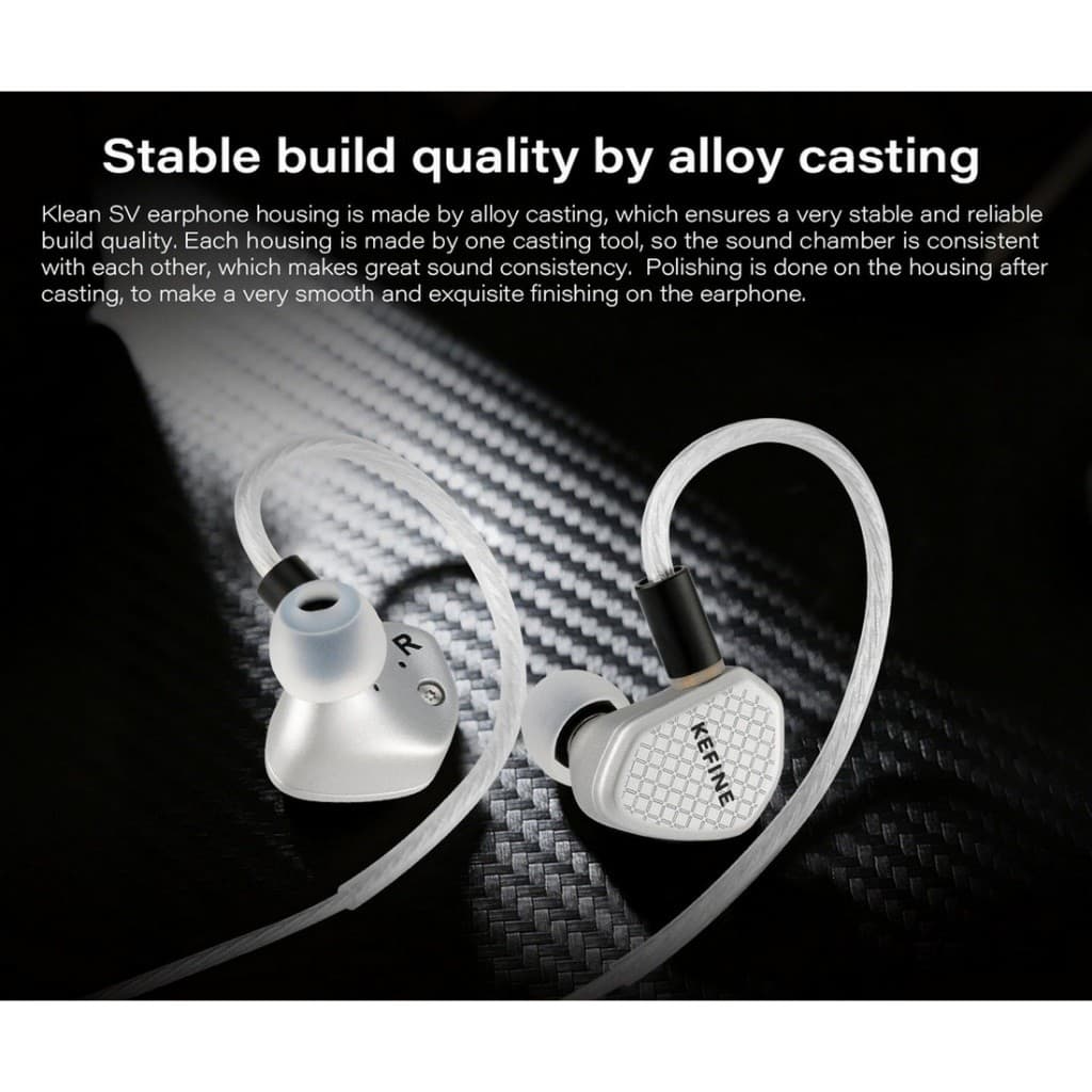 KEFINE Klean SV 3.5 หูฟัง IEMs ไดรเวอร์ไดนามิก 10mm ไดอะแฟรม DLC รูปที่ 6