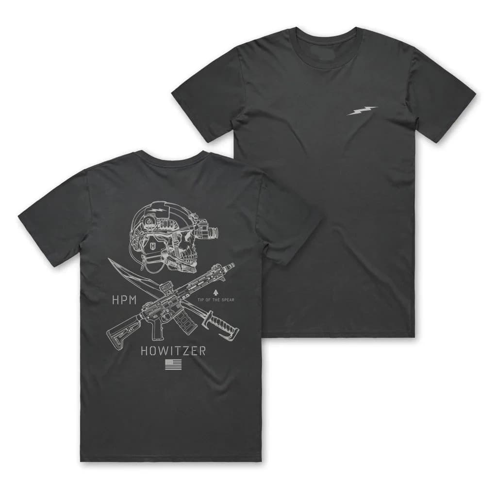 เสื้อยืดสไตล์ทหาร ลายหัวกะโหลกนักรบ ผ้าฝ้าย 100% คอกลม แขนสั้น ใส่ได้ทั้งชายและหญิง รูปที่ 4