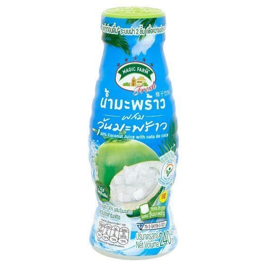 เมจิกฟาร์มมะพร้าวน้ำหอม+วุ้นมะพร้าว 240 MAGIC FARM COCONUT JUICE+NATA DE COCO240 รูปที่ 1