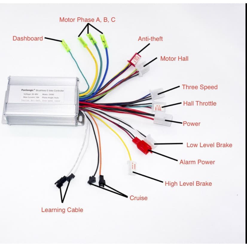รับประกัน 1 ป กล่องควบคุมมอเตอร์ 36V / 48V 400W สำหรับจักรยานไฟฟ้า กล่องควบคุมจักรยานไฟฟ้า ใช้กับมอเตอร์ รูปที่ 2