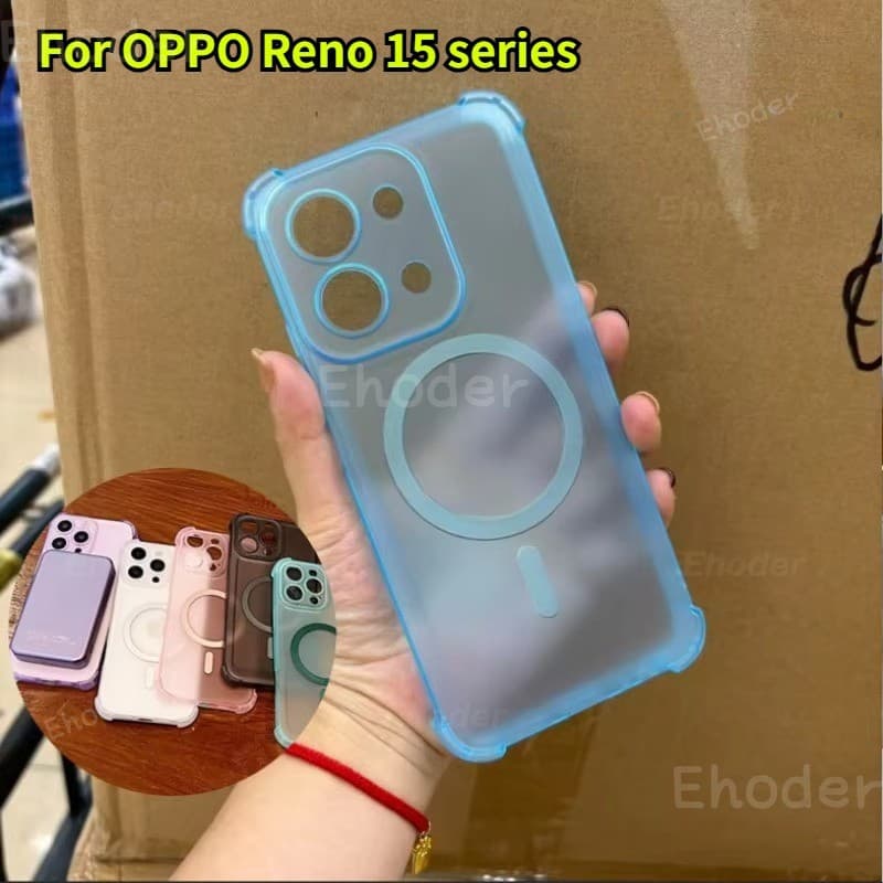 ปลอกสําหรับ OPPO Reno 15ProMAX 15 14 13 12 11 Pro 15F 4G 5G 2026 กันกระแทกแม่เหล็กล้างซิลิโคนอ่อนนุ่มปกหลังสําหรับ Reno15F 15Pro Reno14Pro 14Pro Reno14F Reno13F เคสโทรศัพท์ รูปที่ 1
