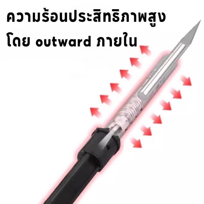 เครื่องแกะสลักความร้อน เครื่องตัดความร้อน หัวแร้งแบบมีด 3 IN 1 สำหรับงานสวน ใช้ตัด-เจาะ-ขึ้นรูปพลาสติก ใช้ง่าย ปลอดภัย รูปที่ 5