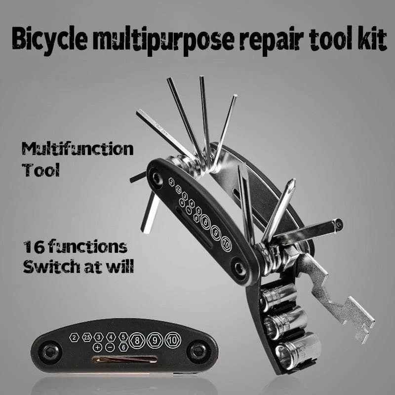 Rideon ชุดเครื่องมือซ่อมจักรยาน 16 IN 1 แบบพกพา Bike Repair Tool Kit ชุดประแจและไขควง รูปที่ 9