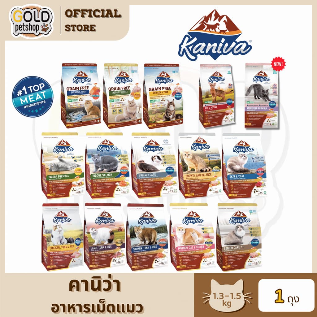 Kaniva คานิว่า อาหารเม็ด สำหรับแมวทุกช่วงวัย ทุกสายพันธุ์ รูปที่ 1